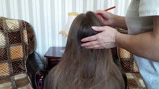 ASMR  Combing Matted Hair  Weaving French Braids  Coffeegirl [upl. by Nalla]