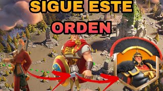 MEJORA A LOS COMANDANTES EN ESTE ORDEN  RISE OF KINGDOMS ESPAÑOL [upl. by Enyahc]