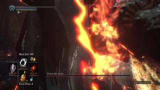 Dark Souls 3 Pyromancer Burndown  Yhorm the Giant No Stormruler Black Fire Orb Only [upl. by Lenoil653]