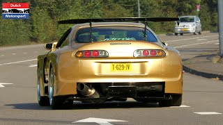 Tuner Cars arriving Car Show  TopSecret Supra Novitec 812 Golf R32 Gallardo 200SX [upl. by Rosol]