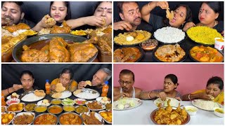 ASMR Insane Compilation  Rice With Full Chicken Leg 🍗 Curry Fish Curry Egg Curry Chicken Korma [upl. by Kitrak]