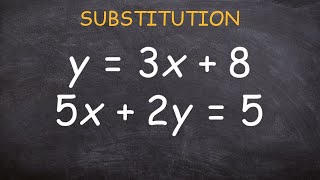 Using substitution to solve a system [upl. by Mcmaster]