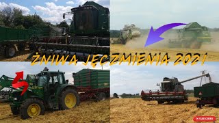 Żniwa jęczmienia na 2x kombajny Traktor się zakopał🚜 [upl. by Cece]