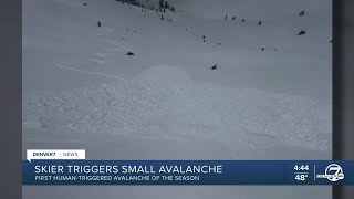 First skiertriggered avalanches of the season reported near Silverton [upl. by Dracir798]