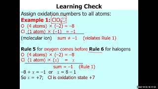 Ch 5 Assigning Oxidation Numbers and Balancing REDOX Reactions [upl. by Ornas344]