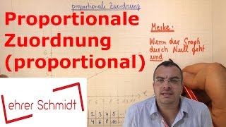 Proportionale Zuordnung  Was ist proportional  Mathematik  Lehrerschmidt [upl. by Norga]