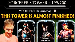 MK Mobile IM ALMOST Done with Sorcerers Tower Battle 197 is ABSOLUTELY INSANE [upl. by Assirialc]