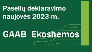 Pasėlių deklaravimas 2023 m Tiesioginių išmokų ūkininkams paramos schemos GAAB reikalavimai [upl. by Euqirat]