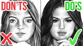 DOS amp DONTS How To Draw a Face  Realistic Drawing Tutorial Step by Step [upl. by Leahicm269]