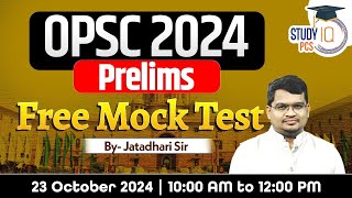 OPSC Prelims 2024  Free Mock Test  StudyIQ PCS [upl. by Zanas714]