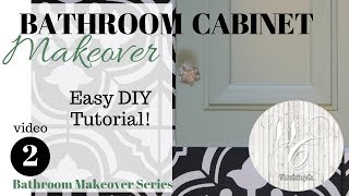 Bathroom Cabinet Makeover  DIY Cabinet Refinish Tutorial  Bathroom Makeover  Painted Cabinets [upl. by Traweek]