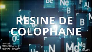 RESINE DE COLOPHANE [upl. by Enal]