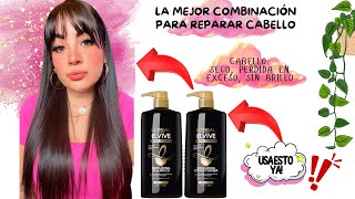 SHAMPOO PARA EL CABELLO MALTRATADO SECO Y QUEBRADIZO DE LOREAL PARIS ELVIVE TOTAL REPAIR FUNCIONA [upl. by Nnaeirrac]