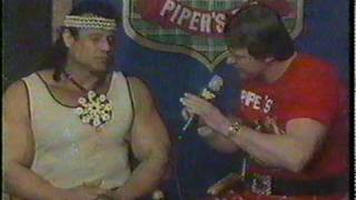 WWF 1984 Jimmy Snukas first appearance on Pipers Pit [upl. by Ileray]