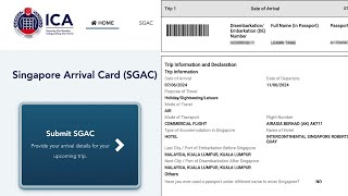 2024 How to Submit the SG Arrival Card SGAC to Singapore  Tutorial [upl. by Klinger951]