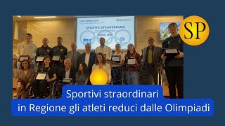 Sportivi Straordinari la premiazione in Regione [upl. by Alpert]