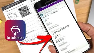 COMO PAGAR O LICENCIAMENTO 2024 PELA APP DO BRADESCO [upl. by Treblig152]