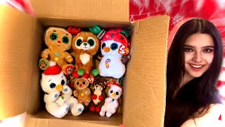 JOLLIEST HOLIDAY BEANIE BOO UNBOXING EVER [upl. by Stuckey]