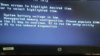 Unsupported memory configuration Please populate Dimm 1 ll Problem Solved [upl. by Iteerp137]