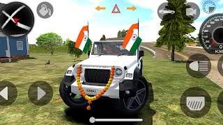 Dollar Song Modified Mahindra White Thar 😈 Indian Cars Simulator 3D  Android Gameplay Part 6 [upl. by Krm]