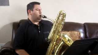 Ferling Etude No 1  On BASS Saxophone [upl. by Ame]