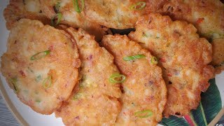 Jamaican Saltfish Fritters How to make Saltfish Fritters Jerenes Eats [upl. by Ahdar]