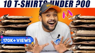 10 BEST TSHIRTS FOR MEN UNDER 400 🔥 MYNTRA HAUL REVIEW 2023  ONE CHANCE [upl. by Dachi]