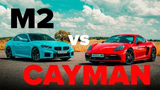 NEW BMW M2 vs Porsche 718 Cayman GTS  Sports car twintest [upl. by Servais]