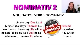 THE NOMINATIVE part 2 NOMINATIVE VERBS LIKE quotSEINquot AND quotBLEIBENquot [upl. by Ahseyi42]