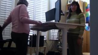 Karens sitstand desk [upl. by Irroc51]