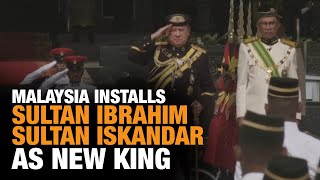 Malaysia Installs Sultan Ibrahim Sultan Iskandar as New King  News9 [upl. by Kirby]