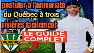 Comment faire une demande d’admission à l’université du Québec à trois rivières facilement [upl. by Lav]