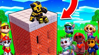 CONSTRUYE PARA SOBREVIVIR A PERSONAJES DE PAW PATROL EXE EN MINECRAFT 😱 [upl. by Zellner622]