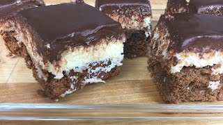 Kokos Schokoladen Brownies Rezept [upl. by Cockburn341]