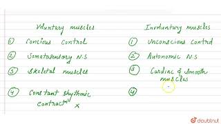 Differentiate between voluntary and involuntary muscles Give an example of each type [upl. by Suqram149]