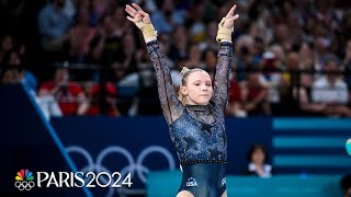 Jade Carey shakes off floor miscue to make most of vault qualification  Paris Olympics  NBC Sports [upl. by Yendahc]