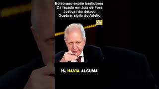 Bolsonaro expõe bastidores da facada em Juiz de Fora Justiça não deixou quebrar sigilo do Adélio [upl. by Aicire]