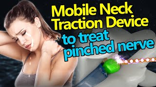 One Minute Medicine  Mobile neck traction device to treat pinched nerve 3d animation [upl. by Eirek]