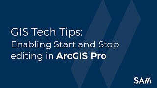 GIS Tech Tips Enabling Start and Stop Editing in Esri ArcGIS Pro [upl. by Tallu]