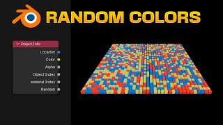 Instances with RANDOM COLORS in Blender  Geometry Nodes [upl. by Werna]