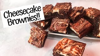 How to make cheesecake brownies  how to bake cream cheese brownies from a box  Simply Maha [upl. by Eicyaj727]