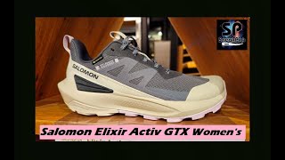 SALOMON Elixir Activ GTX Womens India InkGalcier GrayOrchid Petal [upl. by Notnef]