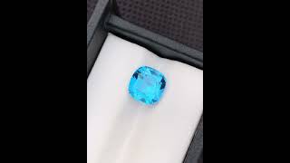 55 carats gorgeous faceted electric swiss topaz available naturalgems preciousstone [upl. by Ciryl]