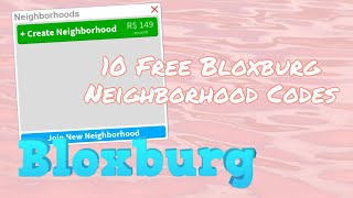 10 Bloxburg Neighborhood Codes for both Roleplaying and Working  RXSEIIXS [upl. by Nospmas]