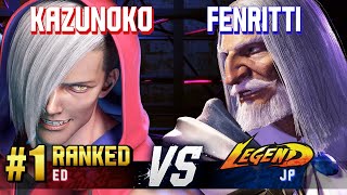 SF6 ▰ KAZUNOKO 1 Ranked Ed vs FENRITTI JP ▰ Ranked Matches [upl. by Marasco]