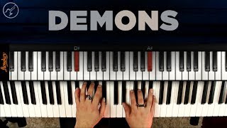 DEMONS Imagine Dragons Piano Tutorial  Notas Musicales Christianvib [upl. by Tadeas]