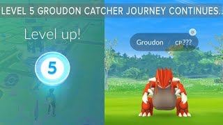 Level 5 Trainer Catches Legendary Groudon then Tyranitar Dragonite and Rare gen 3 in Pokemon Go [upl. by Omik]