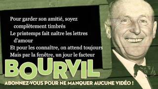 Bourvil  Tiens vla le facteur  Paroles Lyrics [upl. by Kissee961]