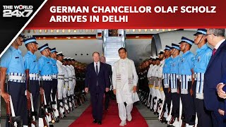 Olaf Scholz In India  German Chancellor Arrives In Delhi To Hold Strategic Talks With PM [upl. by Enytsuj]