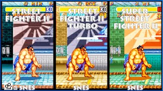 Street Fighter II EHONDA Graphic Evolution 19921994 Super Nintendo SNES [upl. by Atter]